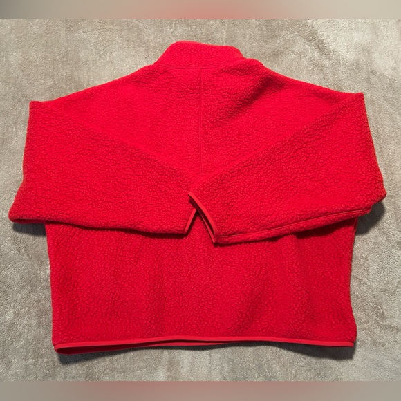 Aritzia Polartec Thermal Pro 1/2 Zip Hi-hip Sweater Size XL, Flashing Red - Picture 6 of 16